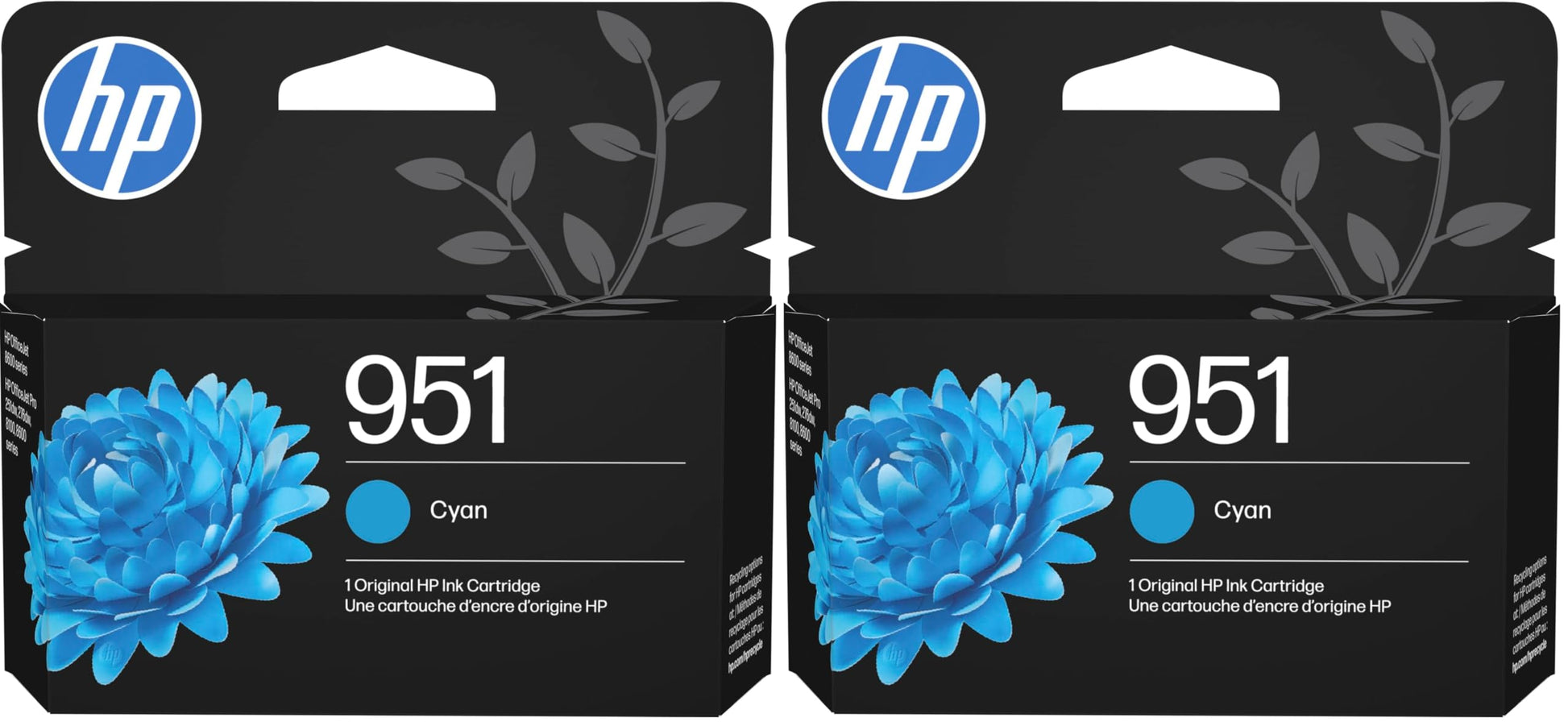 HP 951 Cyan Ink Cartridge Pack of 2 CN050AN