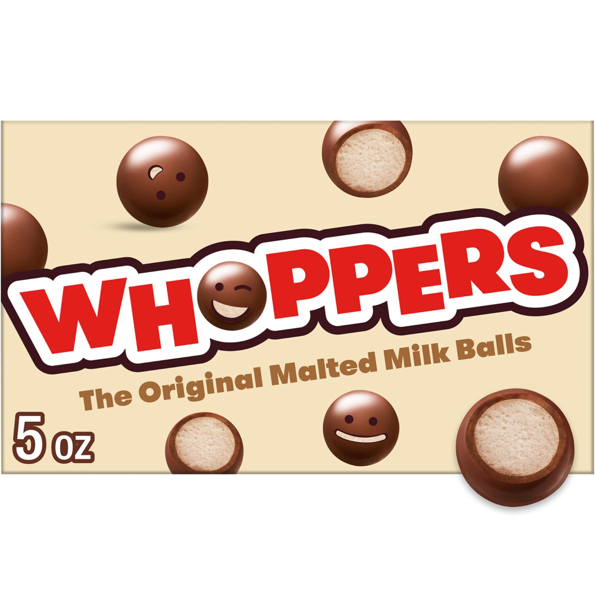 WHOPPERS Malted Milk Balls Candy Box 5 oz