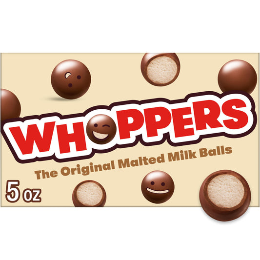 WHOPPERS Malted Milk Balls Candy Box 5 oz