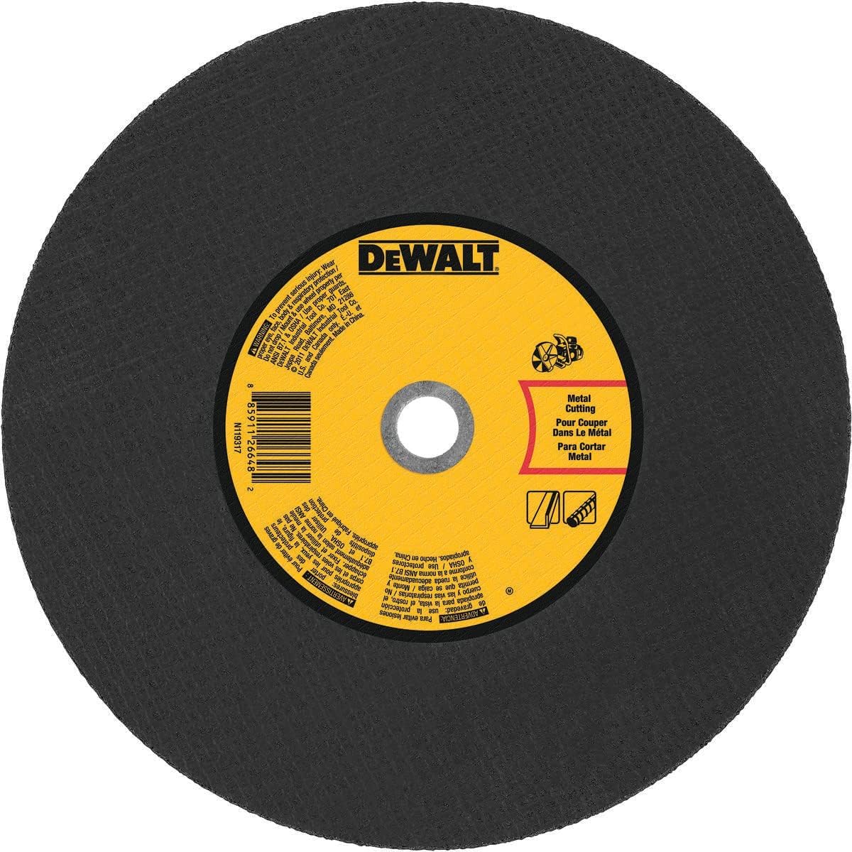 DEWALT DWA8031 14-Inch Metal Cut-Off Wheel, 6-Pack