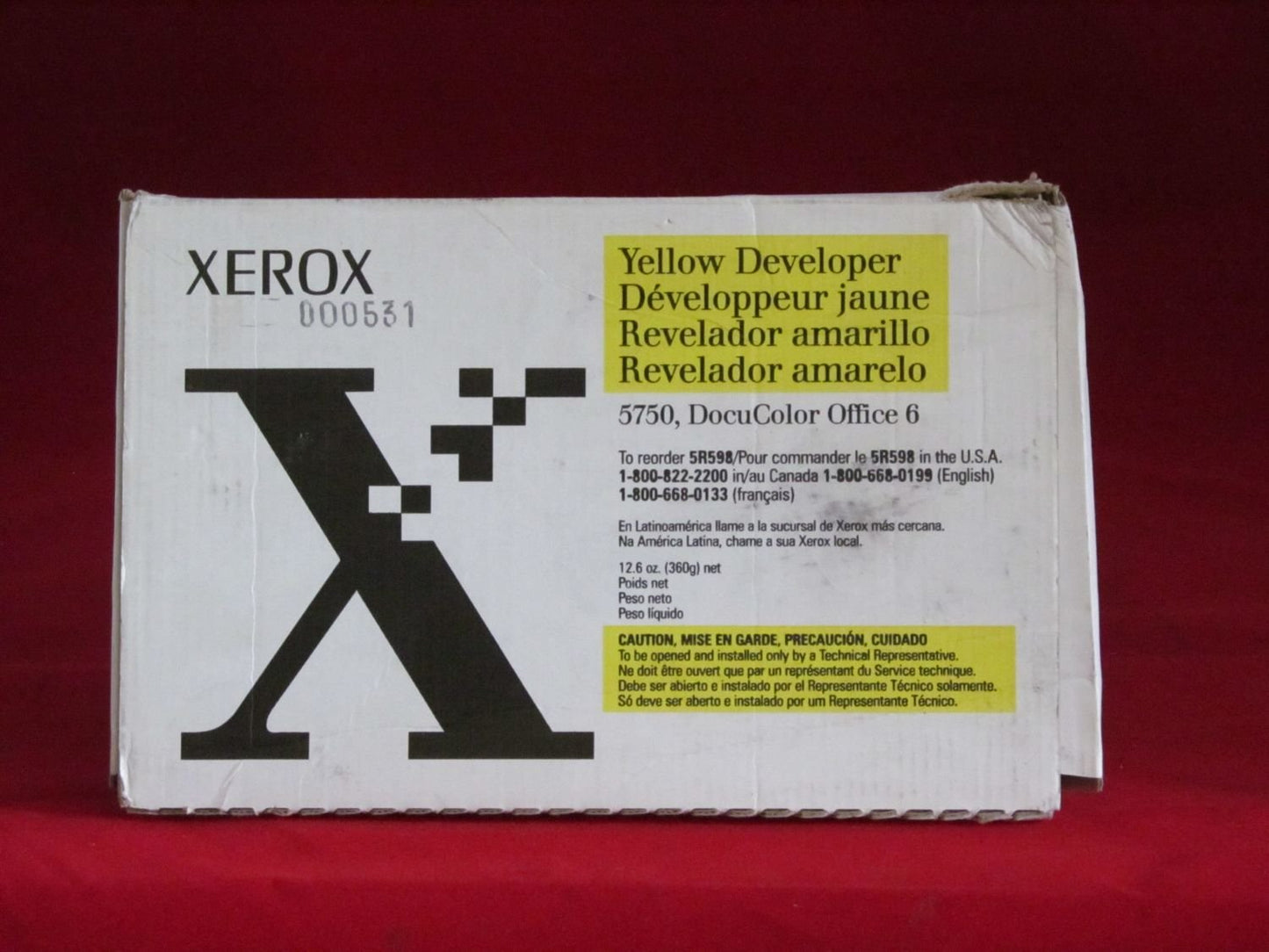 Xerox Developer Cartridge Yellow 5R598 DC5750