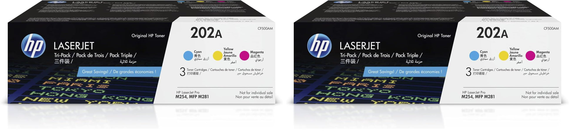 HP 202A Toner Cartridges CF500AM Pack of 6