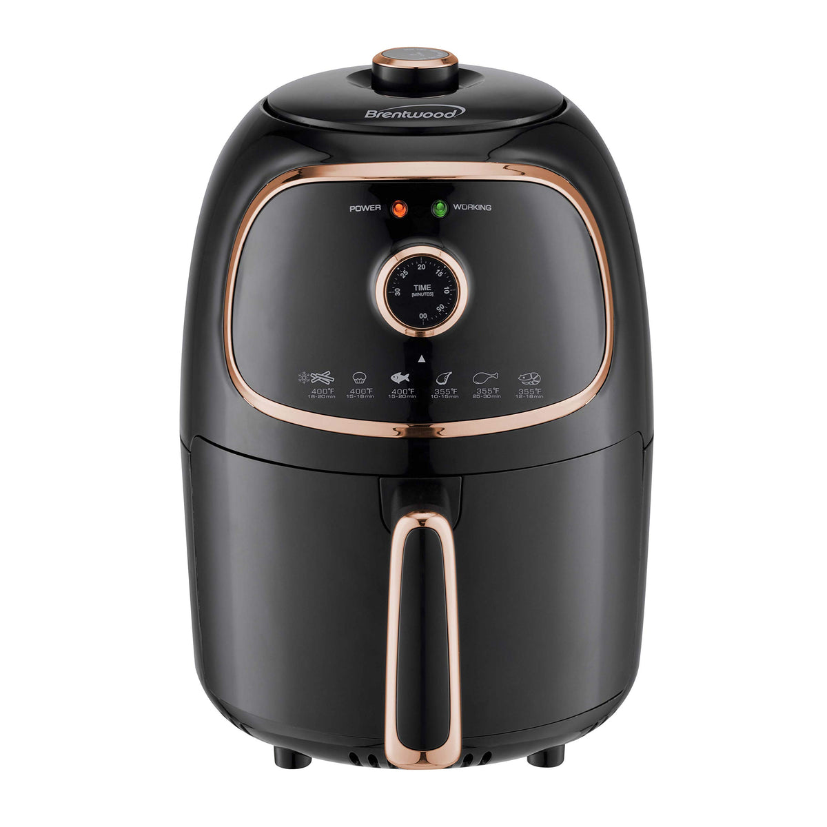 Brentwood AF-202BKC 2-Liter Air Fryer Black/Copper