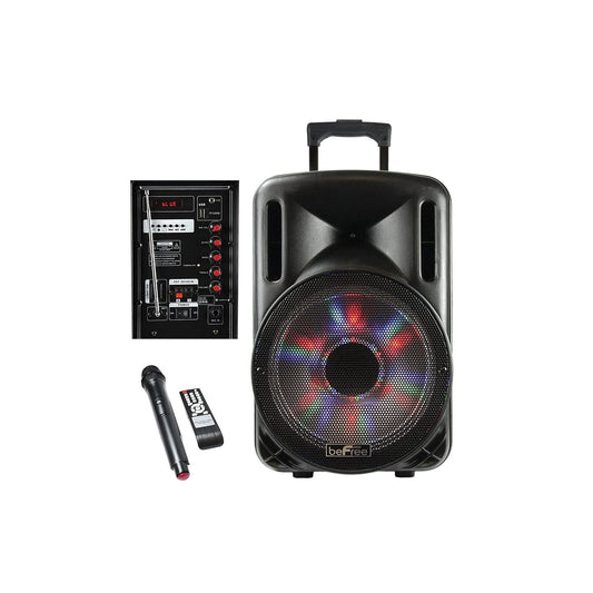 beFree Sound Bluetooth PA Subwoofer with Lights