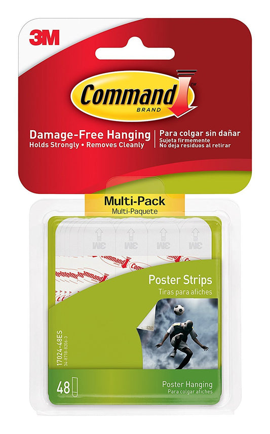 3M Command Poster Strips 6-Pack, 288 Strips (17024-48ES)