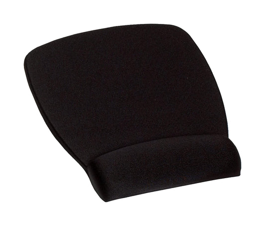 3M Antimicrobial Foam Mouse Pad with Wrist Rest, 8.62 x 6.75, Black