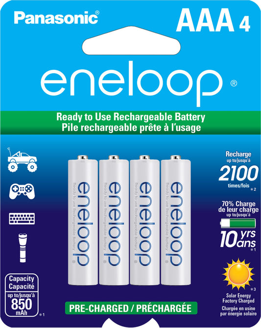 Panasonic Eneloop BK-4MCCA4BA AAA Rechargeable Batteries 4-Pack