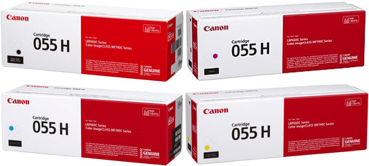 Canon Genuine 055 High Yield 4-Color Complete Toner Cartridge Set (CRG055HYCMYK)