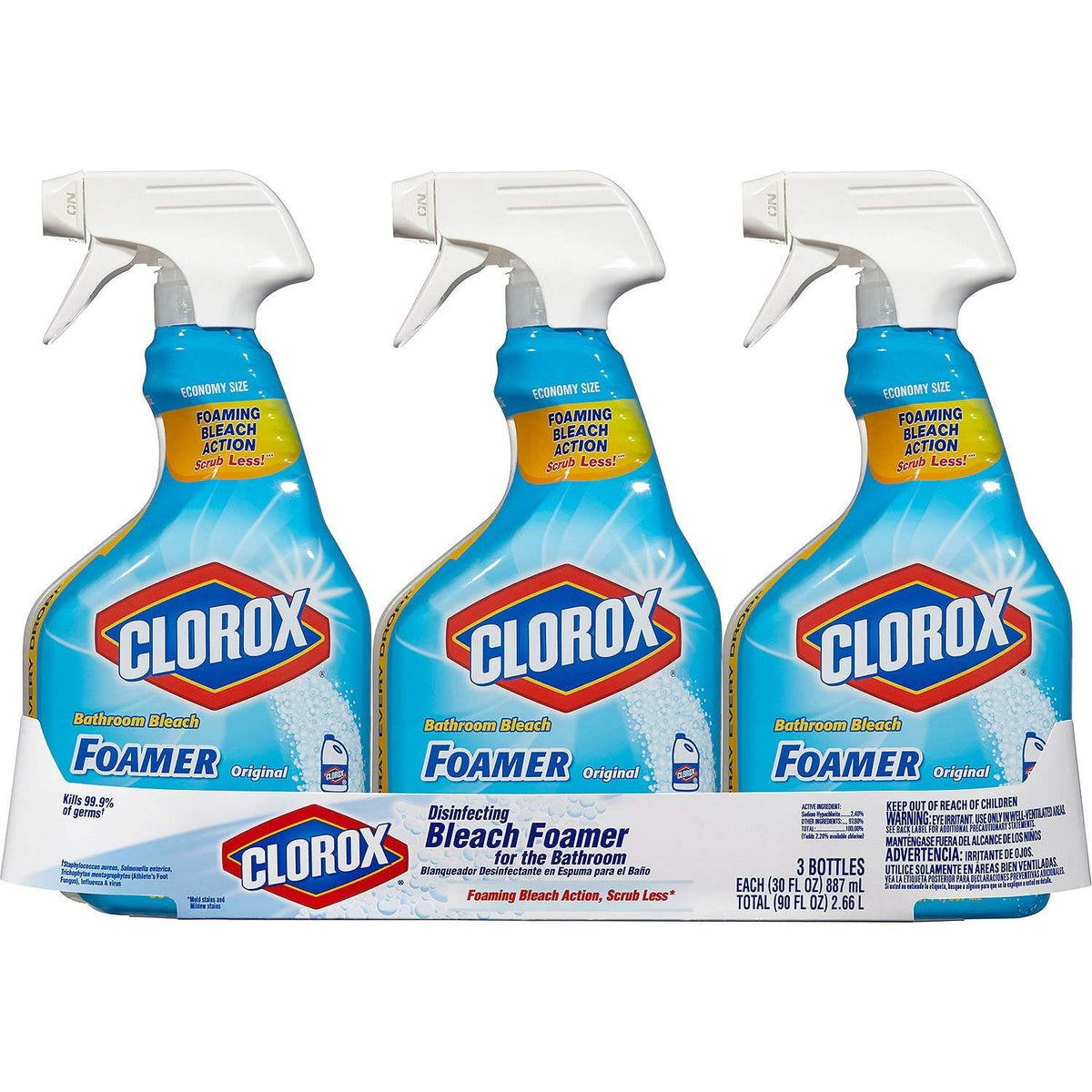Clorox Bathroom Bleach Foamer Original Spray 3-Pack