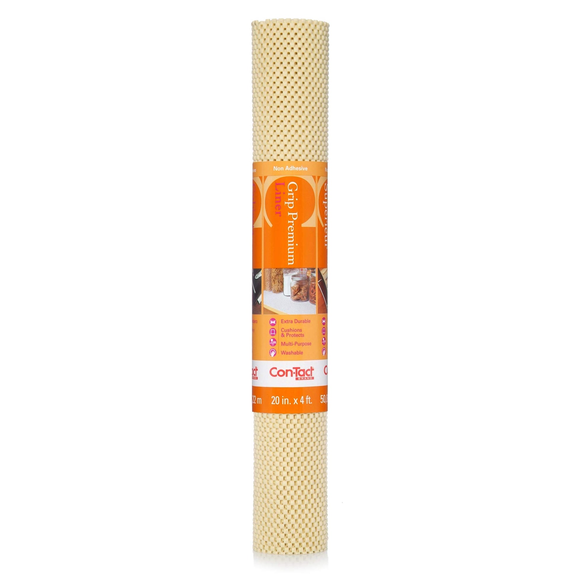 Con-Tact Grip Premium Shelf Liner 20"x4' Almond