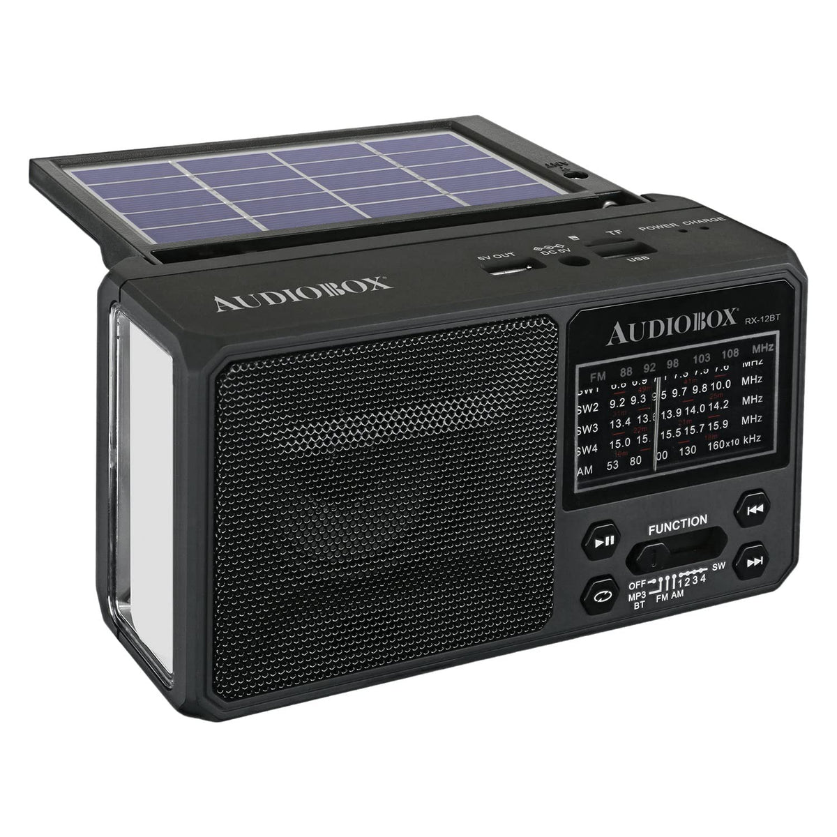 Audiobox Multiband Solar Emergency Radio & LED Flashlight