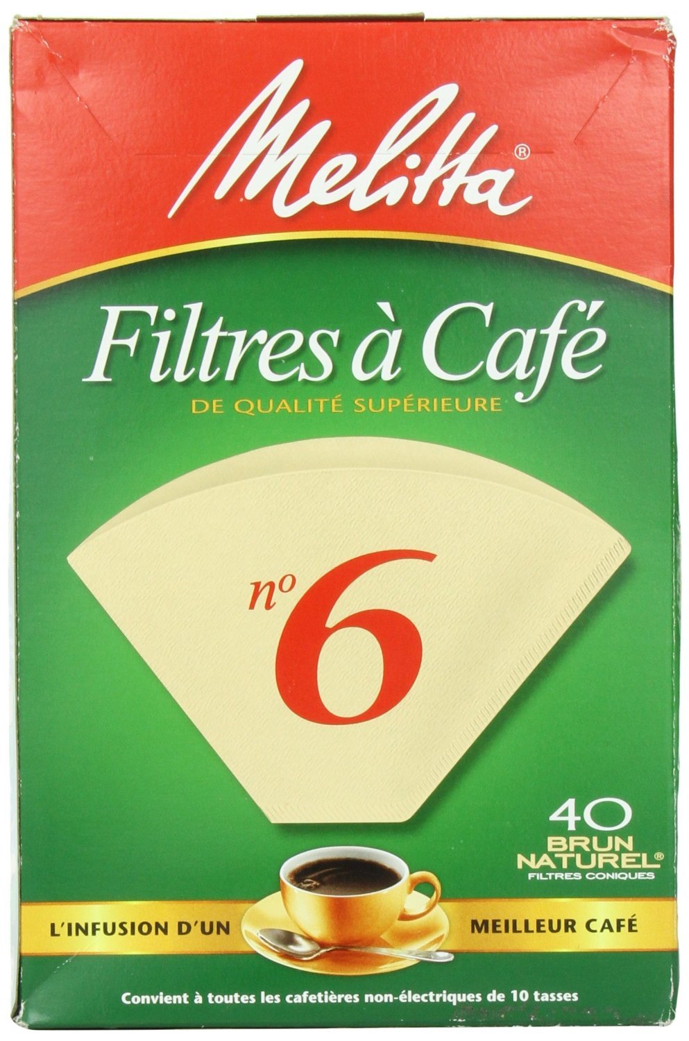 MELITTA COFFEE FILTER #6BRN 40