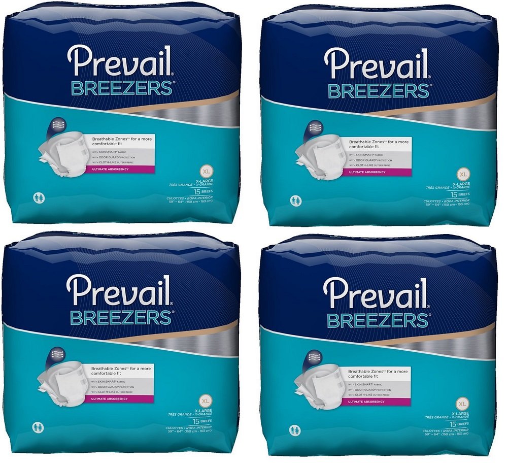 Prevail Air Incontinence Brief - Ultimate Plus Absorbency - Size 3 - X-Large - 15 Count (1 Pack of 15)