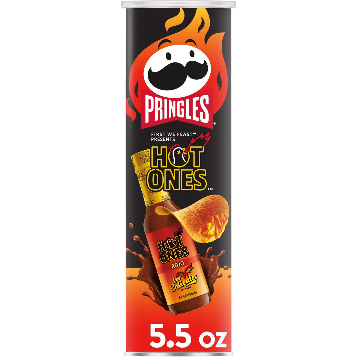 Pringles Hot Ones Los Calientes Potato Crisps 5.5oz