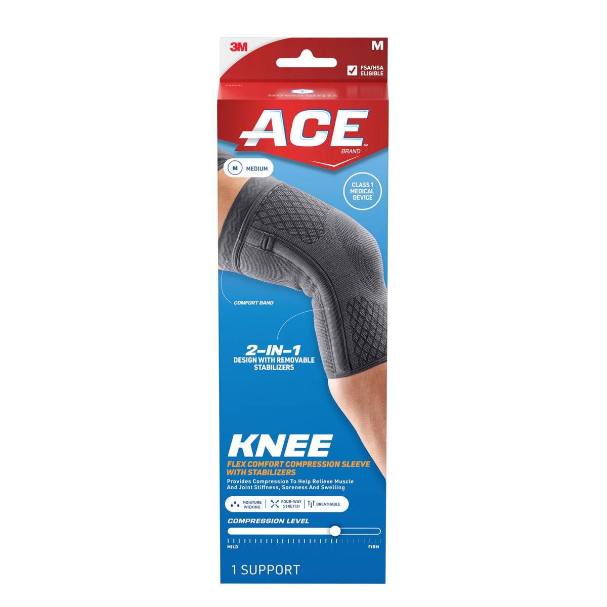 3M ACE Flex Comfort Knee Sleeve Medium