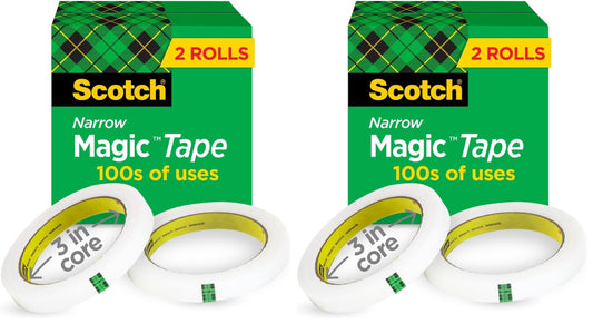 Magic Tape, 1/2"" x 2592"", 3"" Core, 2/Pack, Sold as 2 Each