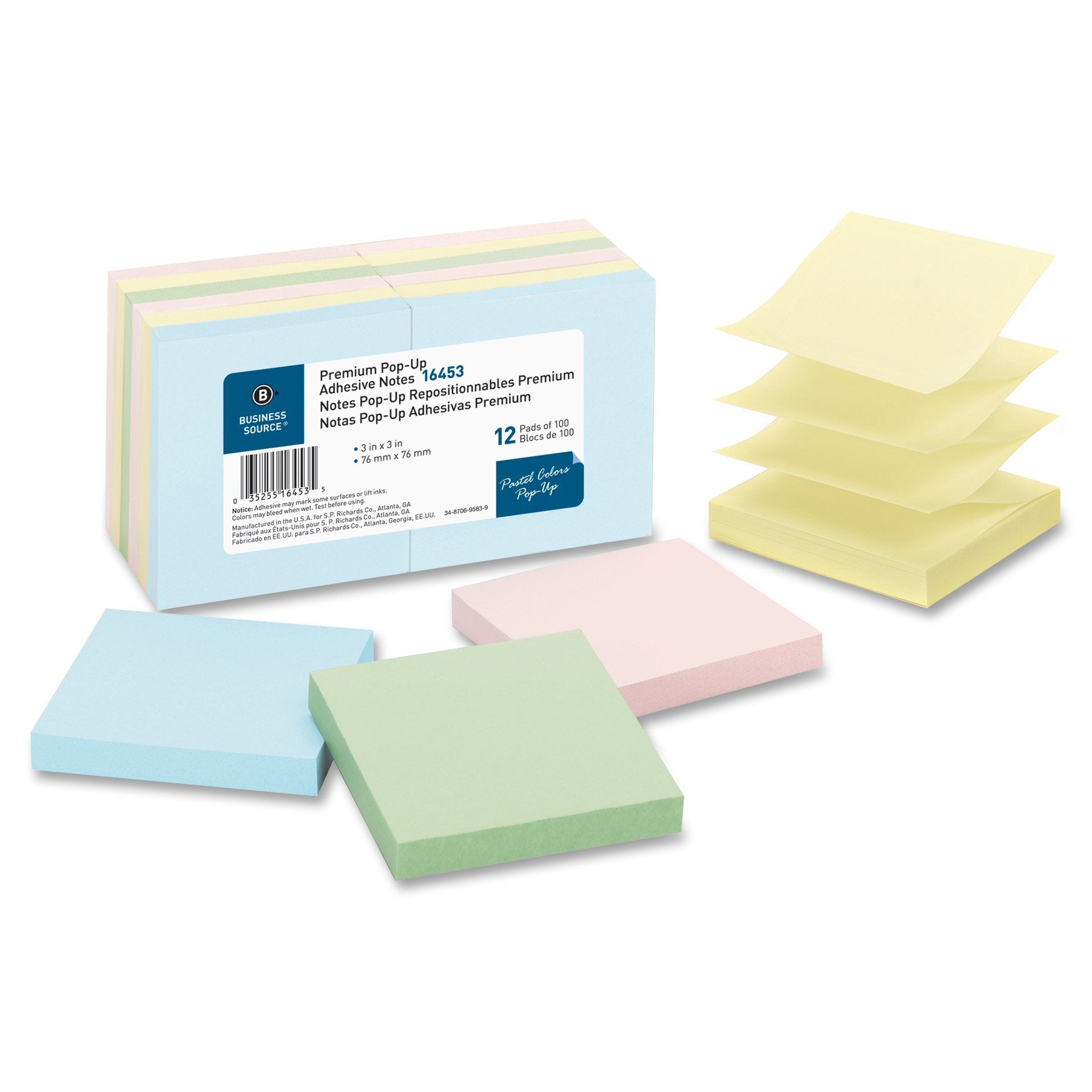 Business Source Pop-up Adhesive Notes