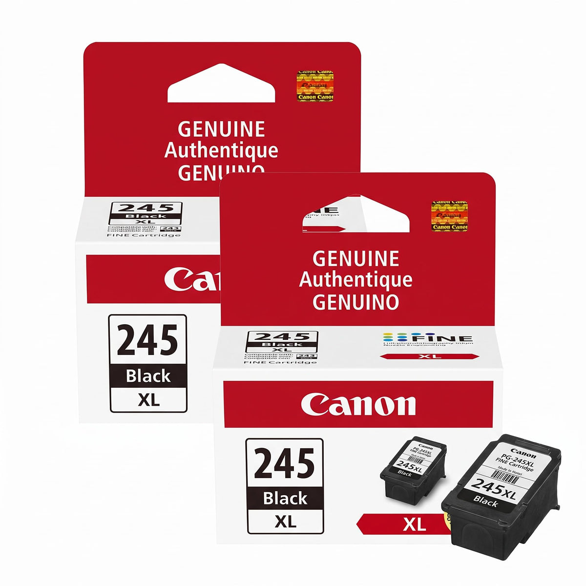 Canon PG-245 XL Genuine Black Ink Cartridge, Compatible with iP2820, MG2420/2924/2920/3020/2522/2525, MX492, TS3120/302/302a/202/202a/4520/3320 (Pack of 2)
