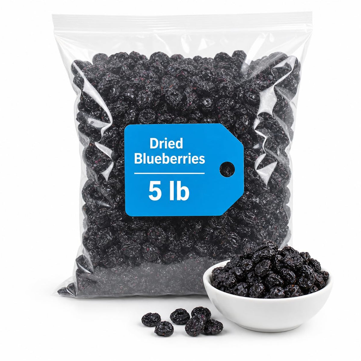 Dried Blueberries by Its Delish, 5 Lbs Bulk | Fresh Dry Blueberry Fruit Berry Snack Blue Berries for Baking and Snacking | Healthy Snacks, Vegan, Kosher