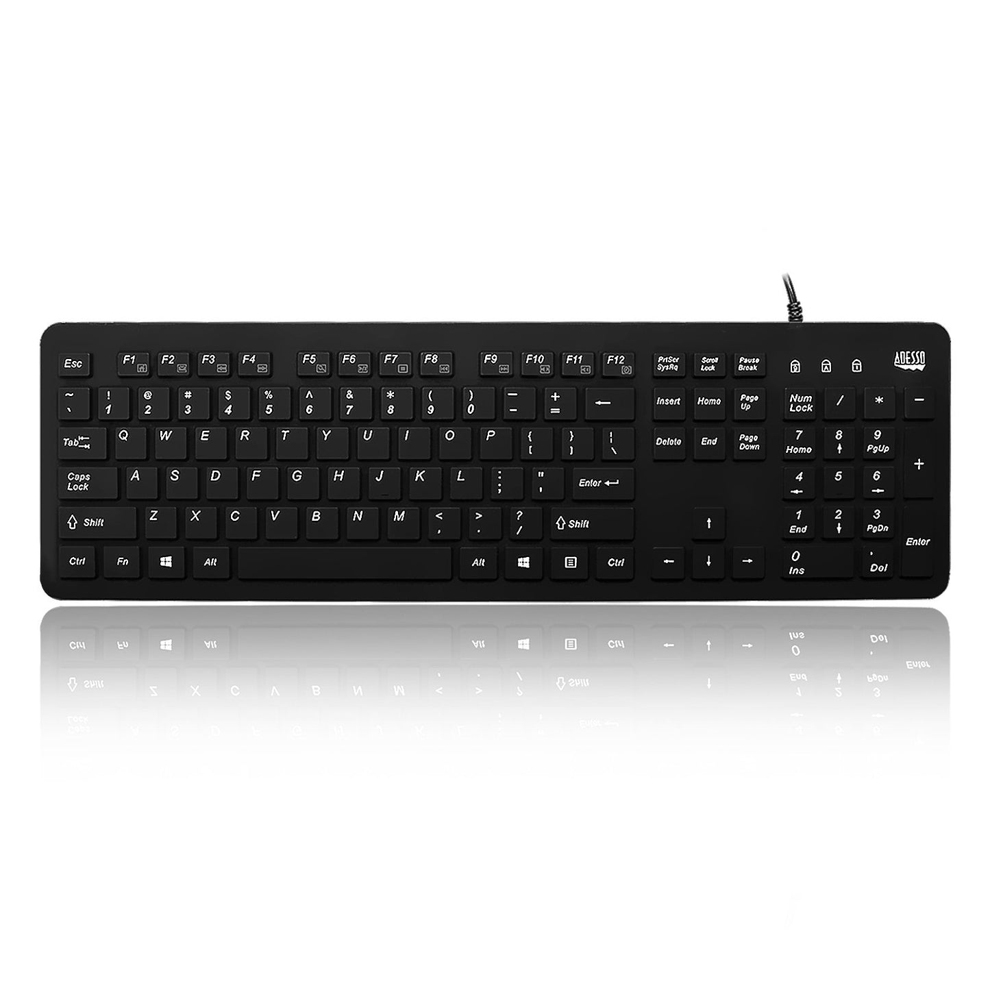 Adesso AKB-235UB Antimicrobial Waterproof Keyboard