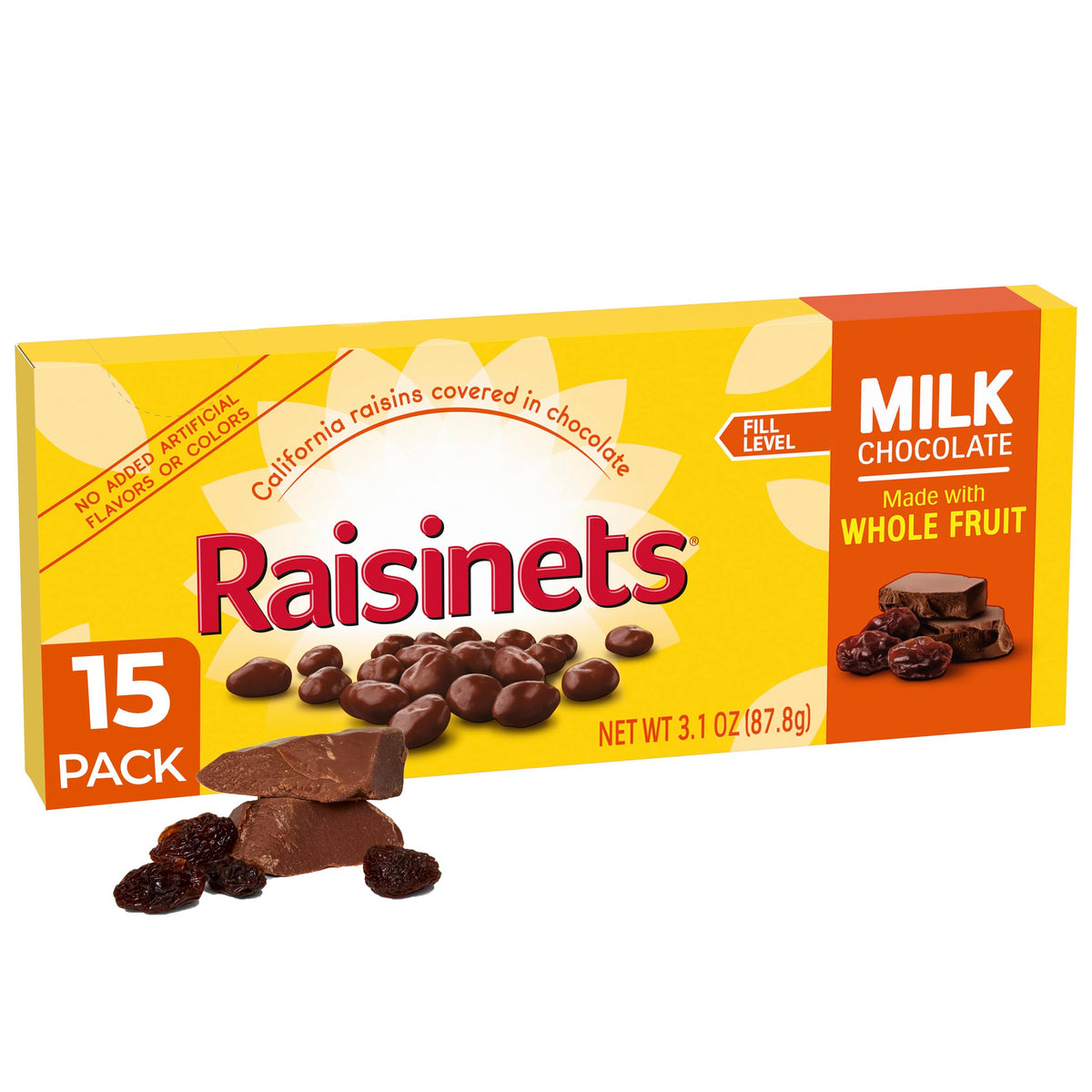 Raisinets Milk Chocolate Covered Raisins 3.1 oz 15 Pack