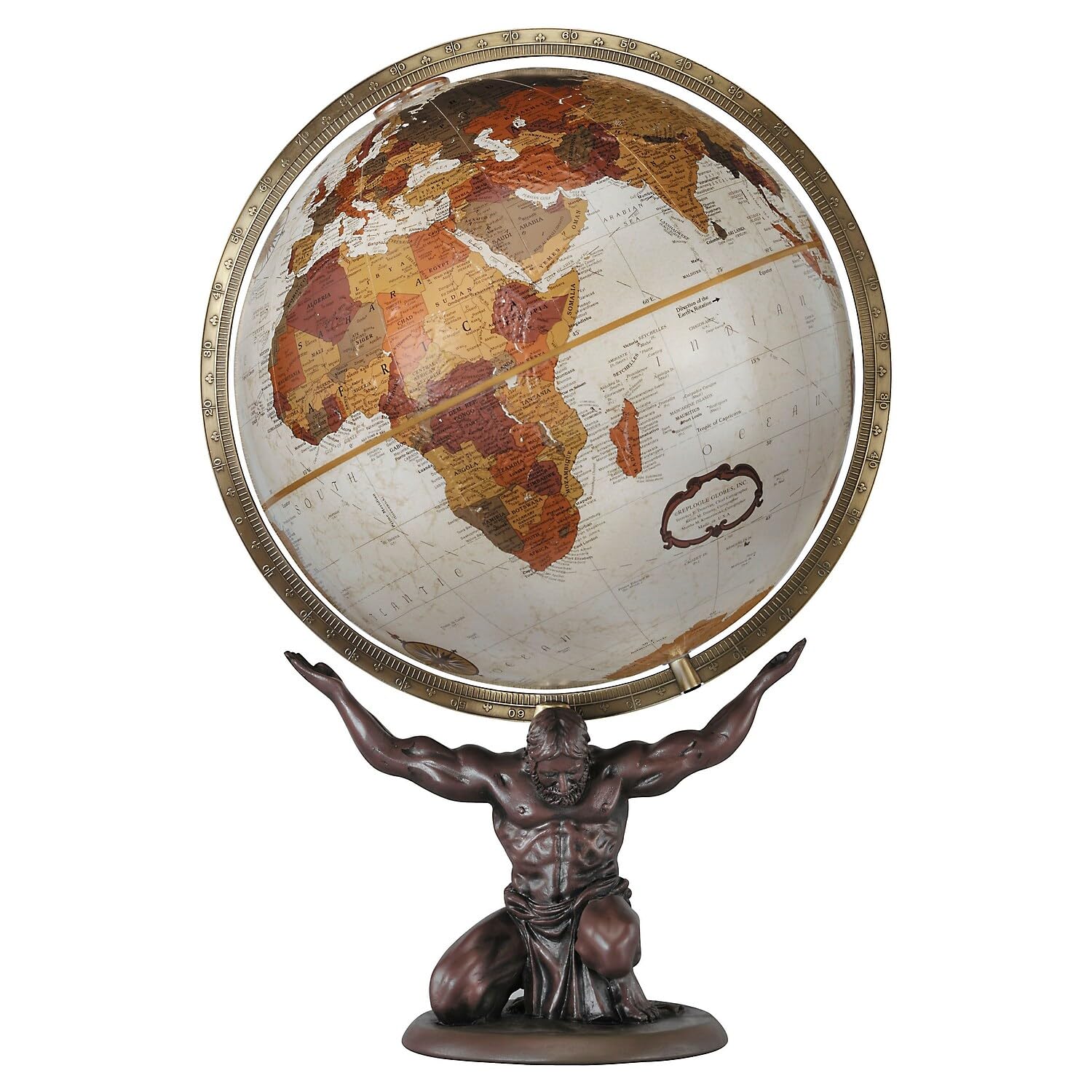 Replogle Atlas Globe 12-Inch Bronze Metallic