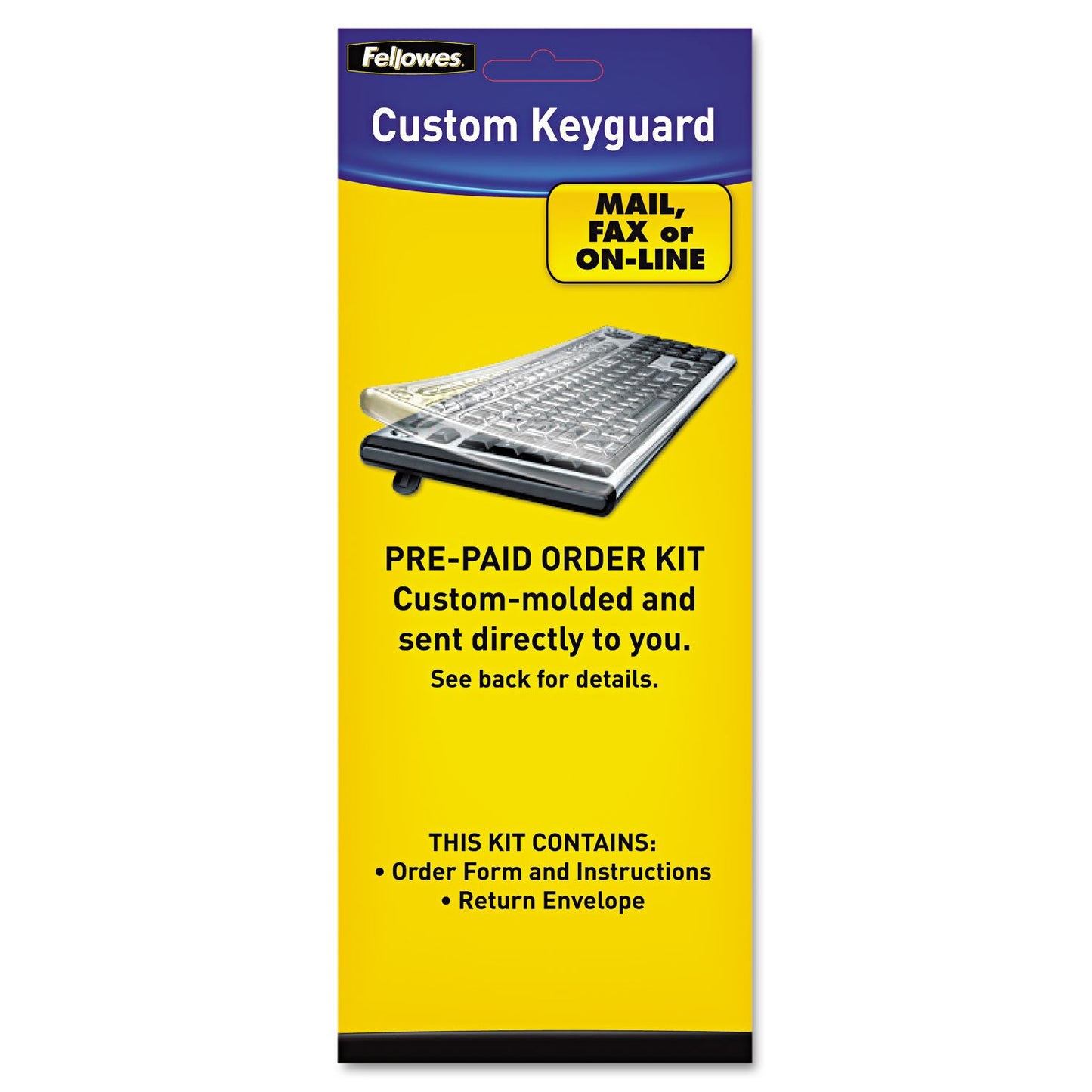 Fellowes 99680 Custom Keyguard Keyboard Cover Kit, Polyfilm