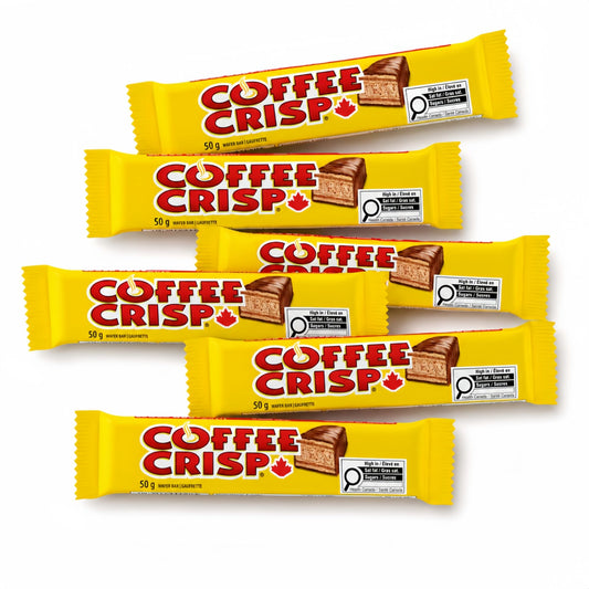 King Size Crispy Coffee Candy Bars, 2.64 oz Each, Pack of 6, 1 Pound Bag