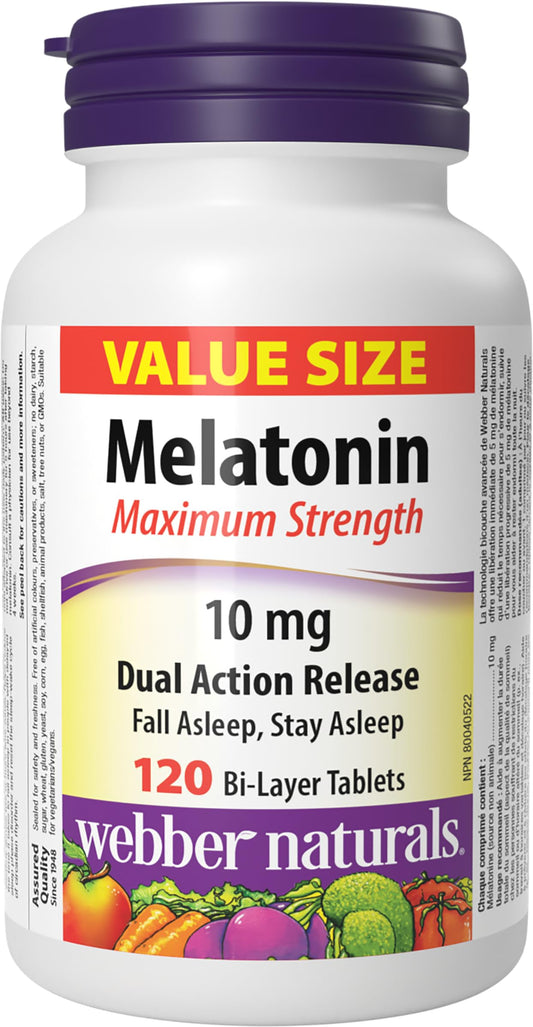 Webber Naturals Melatonin Maxi 10mg 120 Tablets