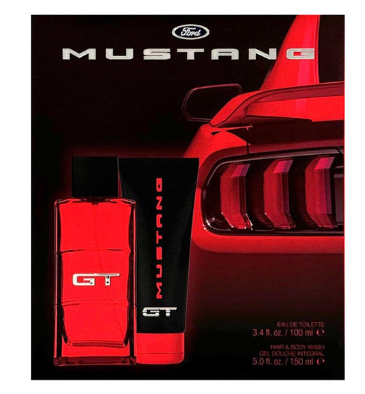 Mustang Ford GT Men’s EDT 3.4 Oz + Hair & Body Wash 5 Fl Oz