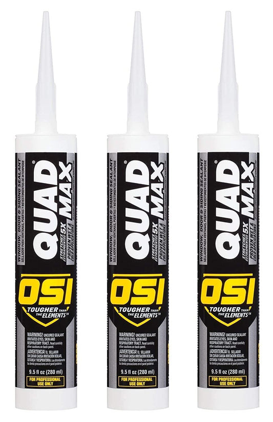 LePage OSI Quad Max Window & Door Sealant 9.5 oz 3 Pack