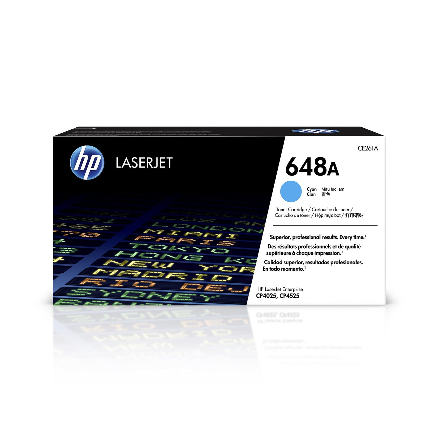 HP 648A Cyan Toner Cartridge | Works with HP Color LaserJet Enterprise CP4025, CP4525 Series | CE261A