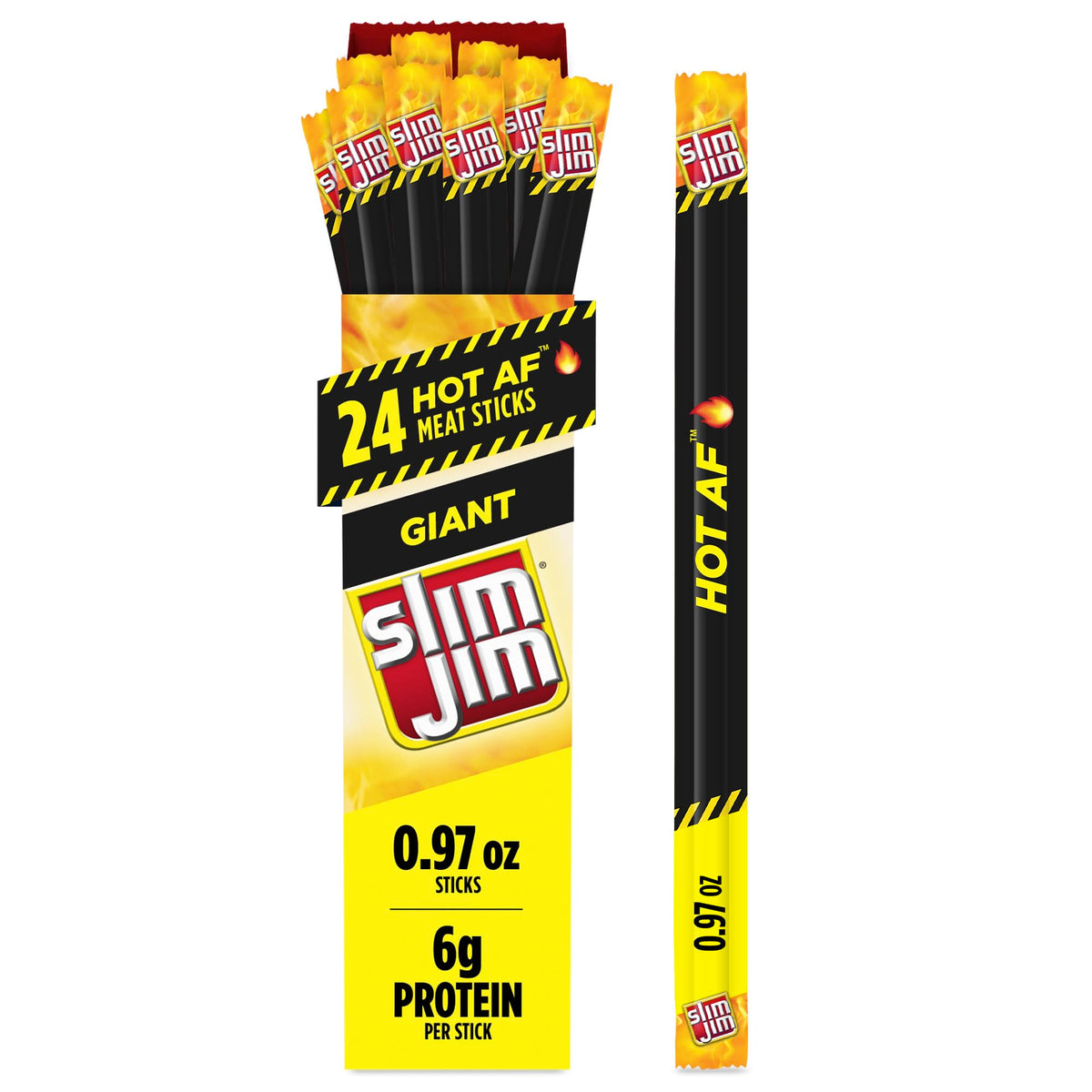 Slim Jim Giant Hot AF Jerky Sticks 0.97 oz 24-ct