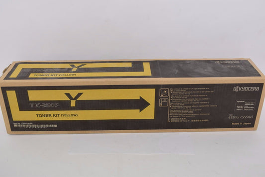 Kyocera Mita TK-8507Y 1T02LCCUS0 TASKalfa 4550 4551 5550 5551 CI Toner Cartridge (Yellow) in Retail Packaging