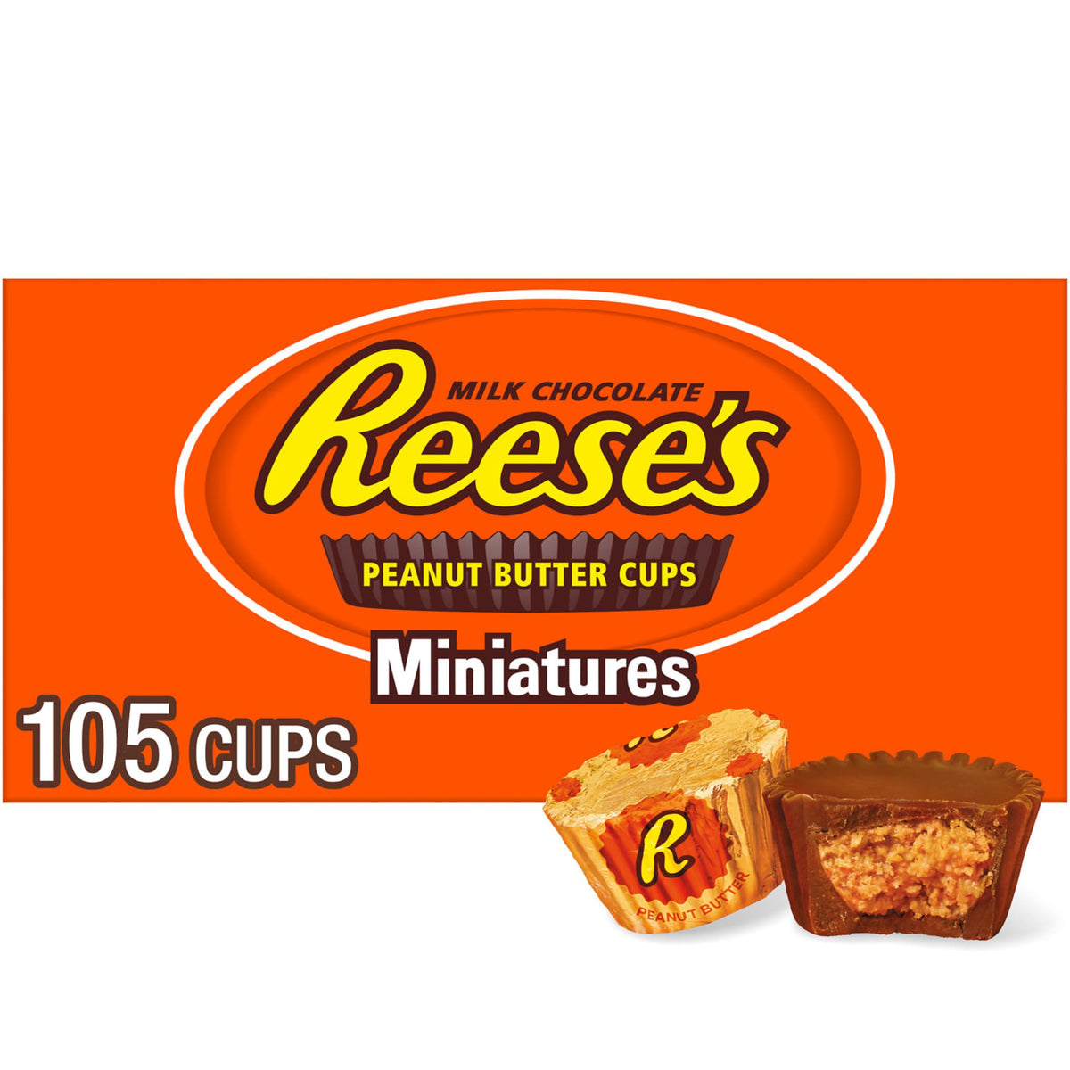 Reese's Miniature Peanut Butter Cups 0.31oz 105-Count