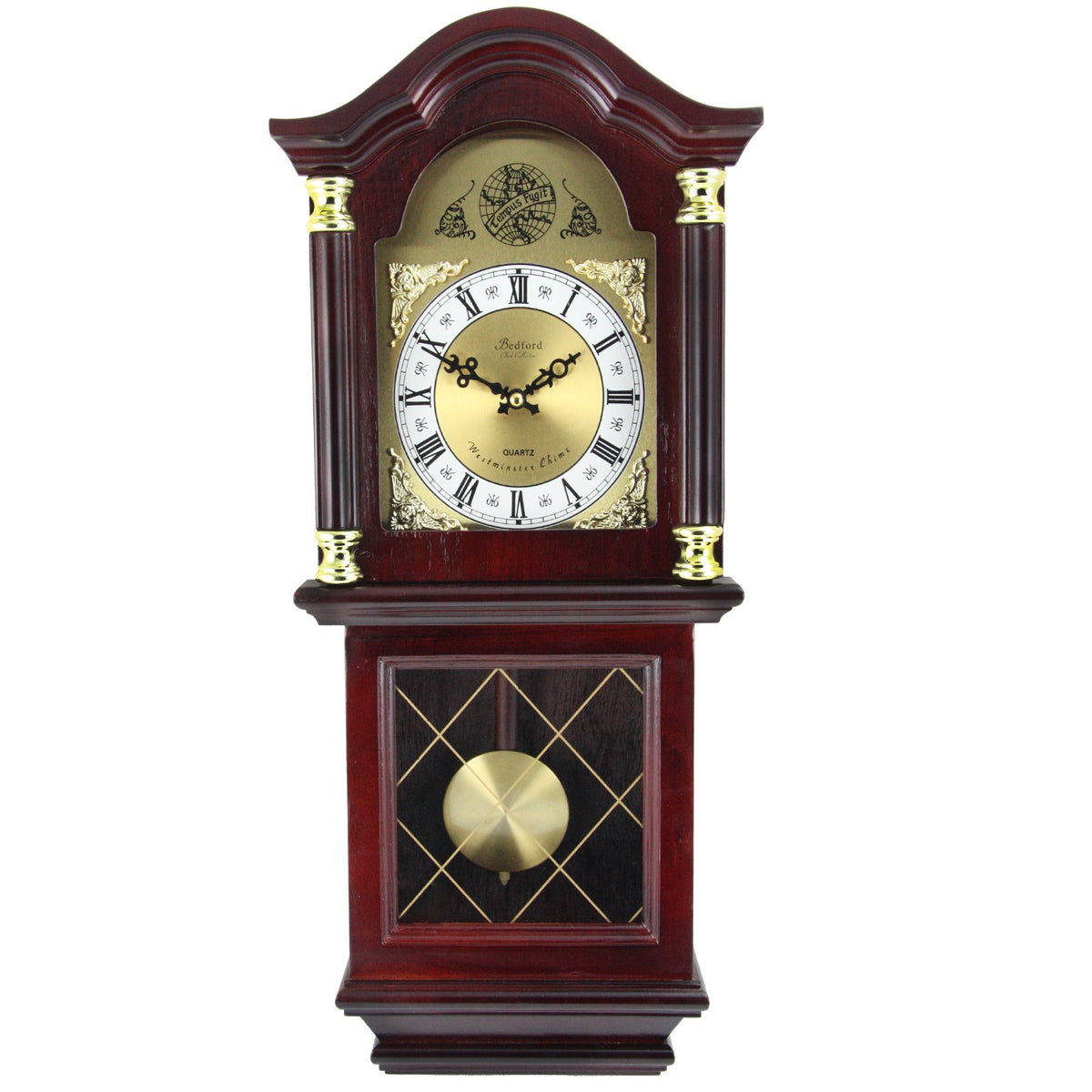 Bedford Chiming Wall Clock with Roman Numerals 26"