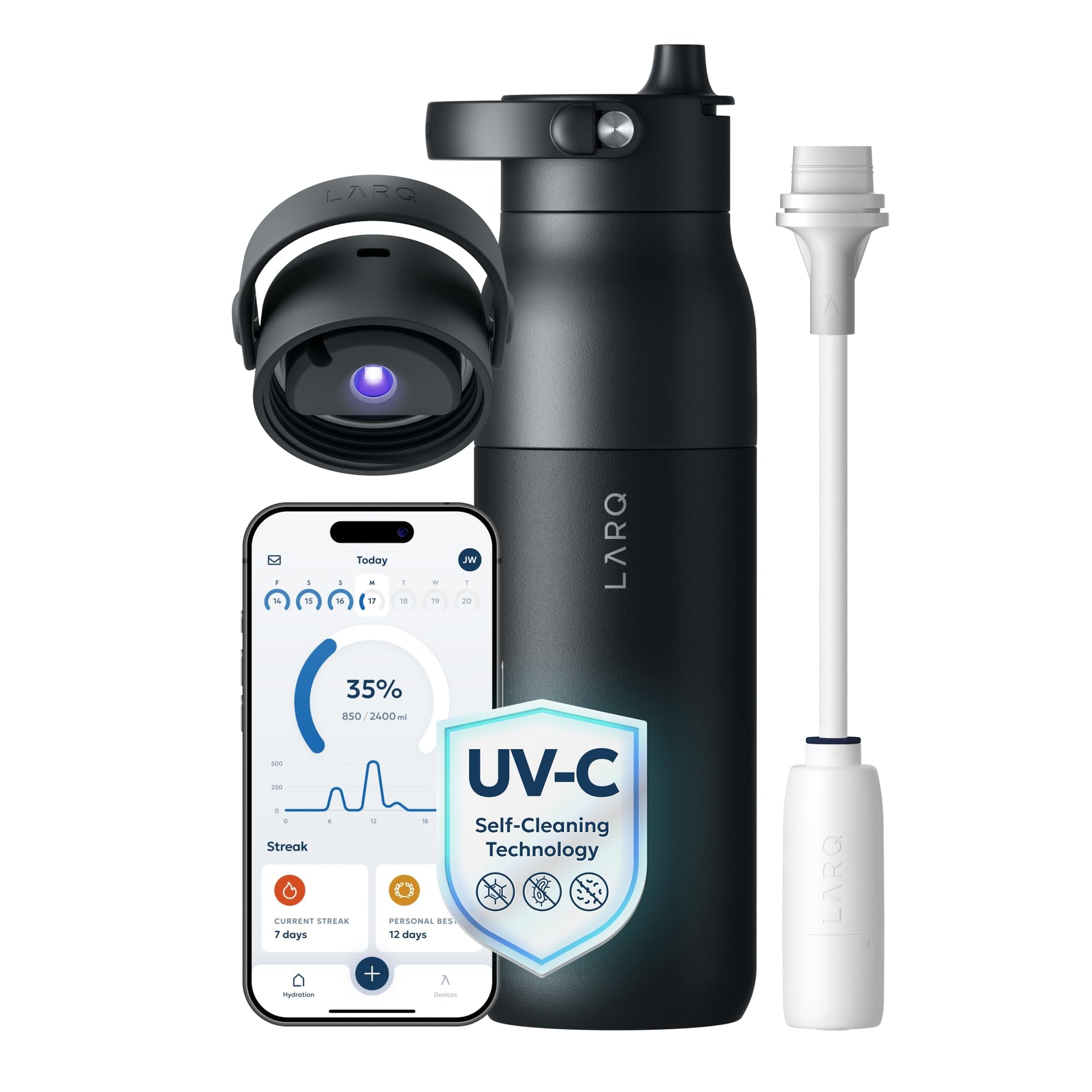 LARQ PureVis 2 Self-Cleaning Water Bottle 1L