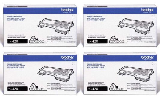 Brother TN420 Black Toner Cartridge 4-Pack