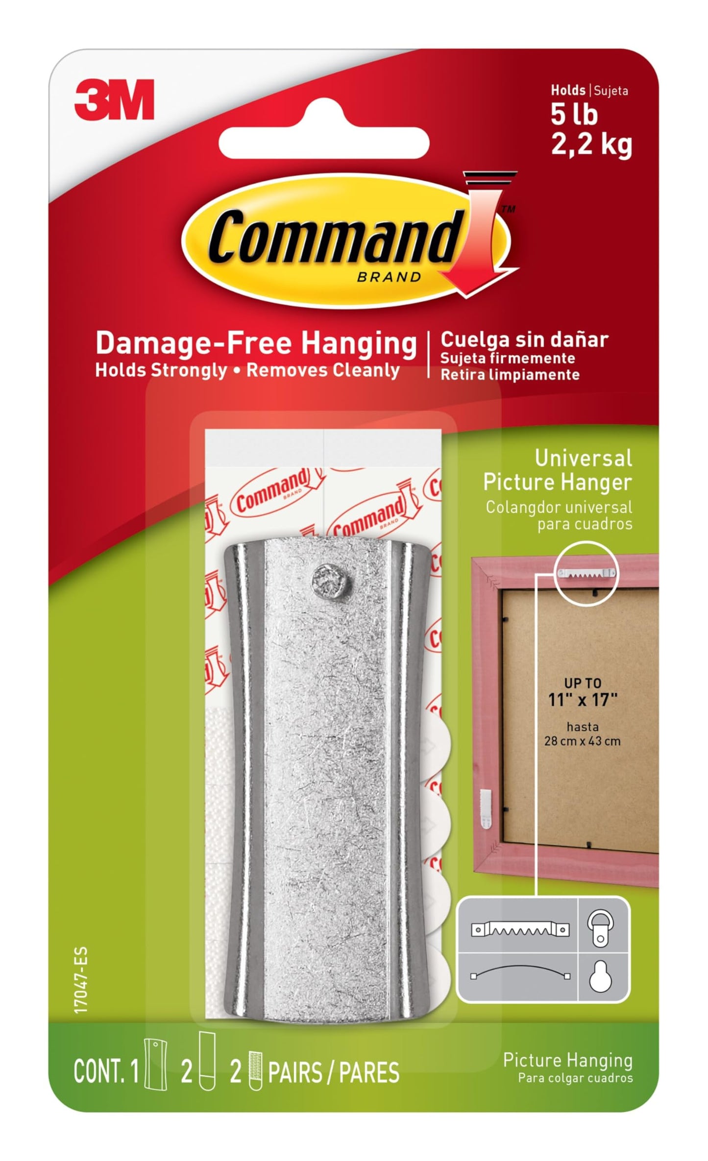 Command 17047 Large Sawtooth Sticky Nail Hanger