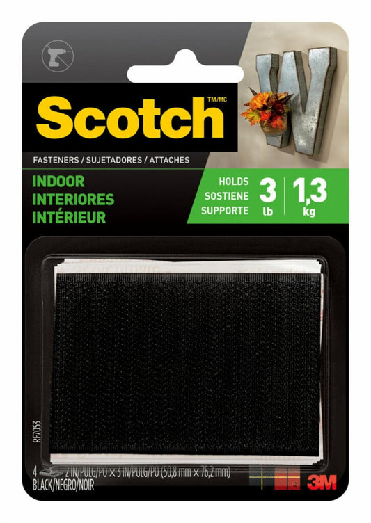 Scotch Multi-Purpose Fasteners 2x3in Black