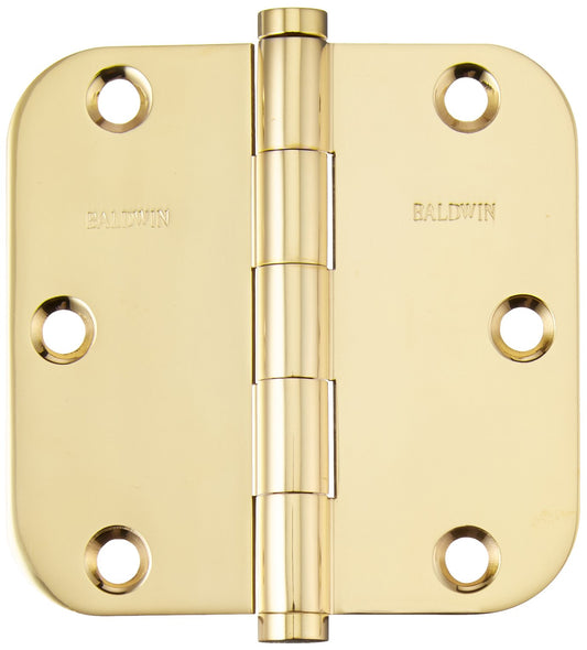 Baldwin 1135031I Radius Mortise Hinge Bright Brass