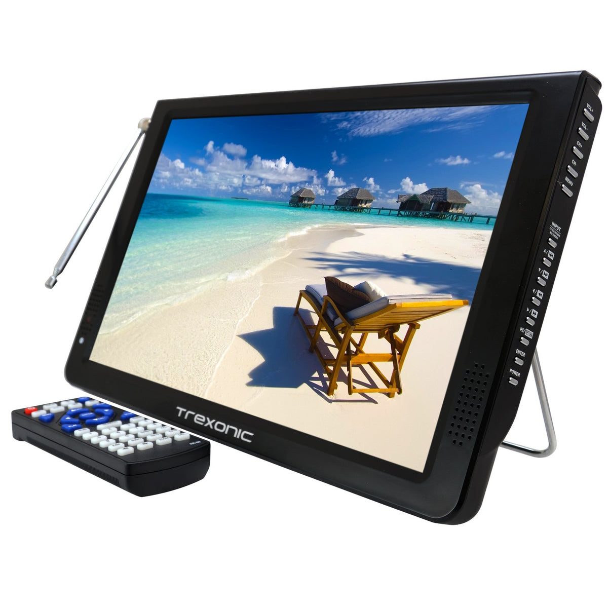 Trexonic 12" Portable Rechargeable LED TV