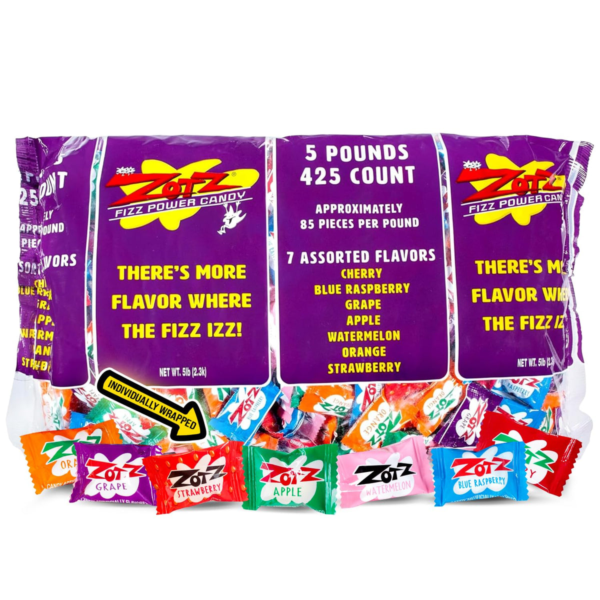 Zotz Fizzy Assorted Bulk Candy 425 Count