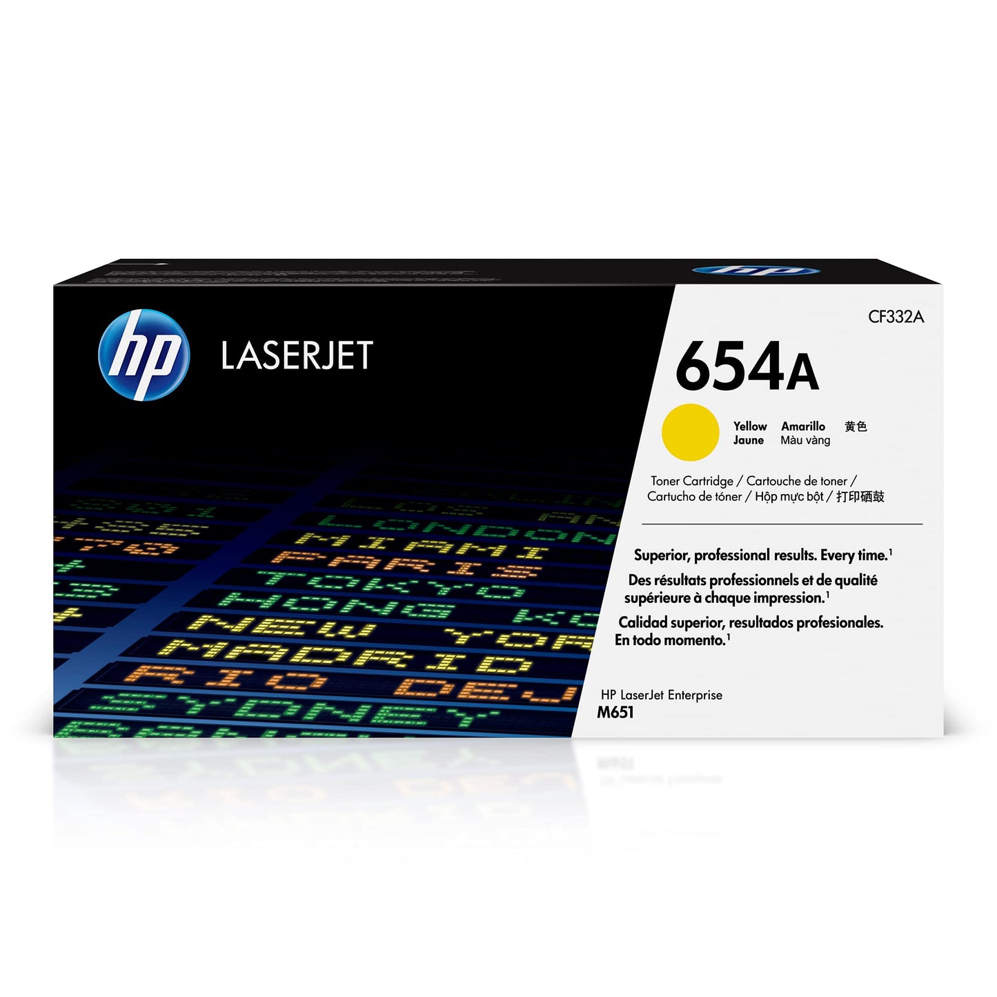 HP 654A Yellow Toner Cartridge | Works with HP Color LaserJet Enterprise M651 Series | CF332A
