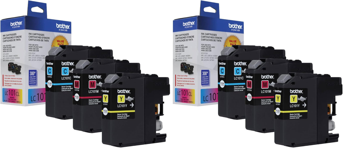 Brother Genuine LC1013PKS Color Ink Cartridges, 3 Pack