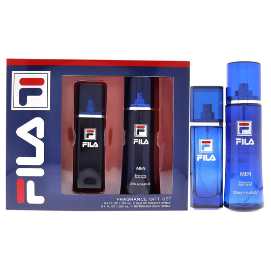 FILA Fragrance Gift Set for Men – Refreshing Body Spray for Men and Body Mist – Sporty, Long Lasting Scent – Cardamom, Sage, Cedarwood Notes – 2 pc