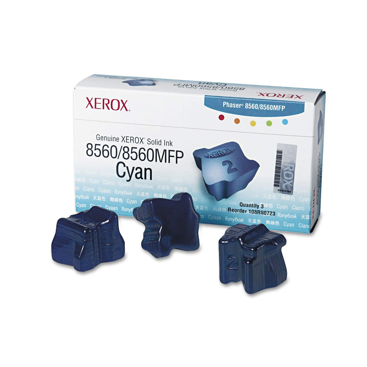 Xerox Phaser 8560/8560 MFP Cyan Solid Ink (3,400 Pages) - 108R00723