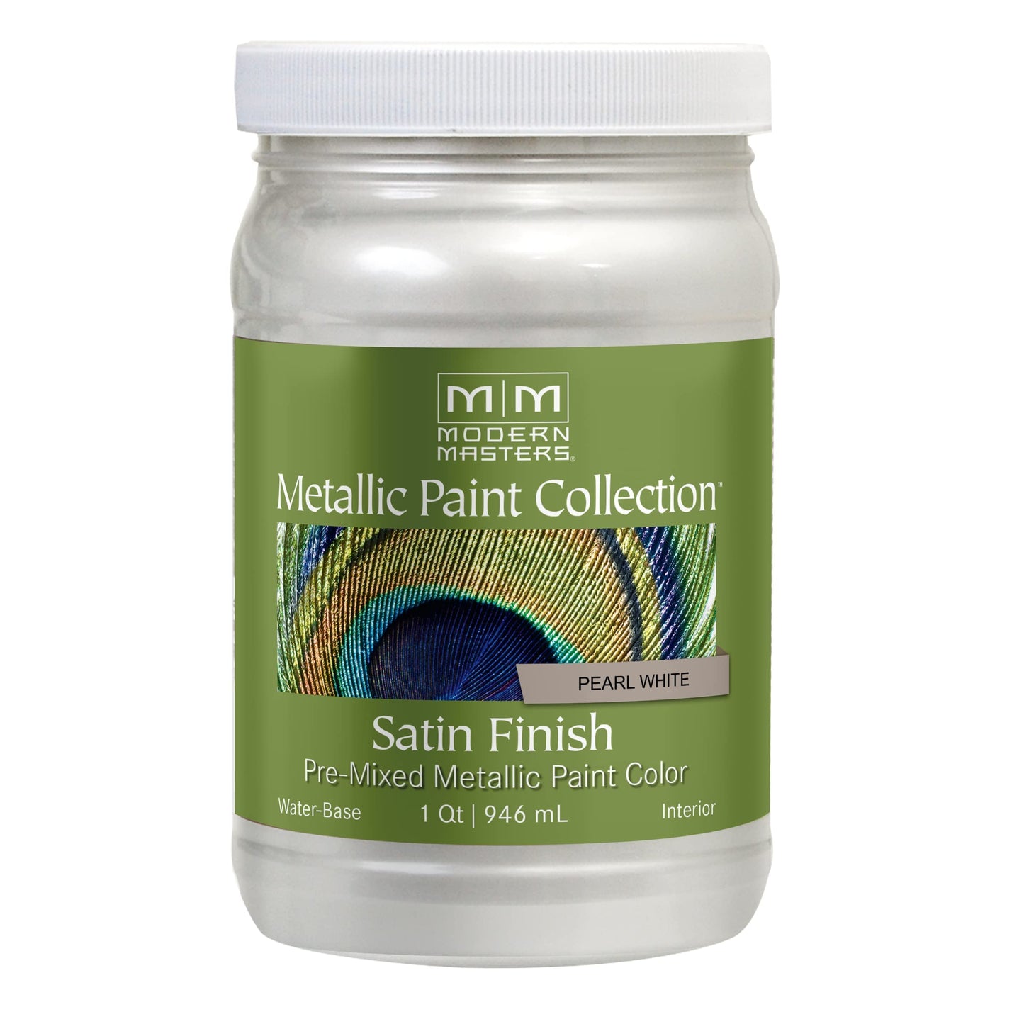 MODERN Metallic Paint Satin Pearl White Quart