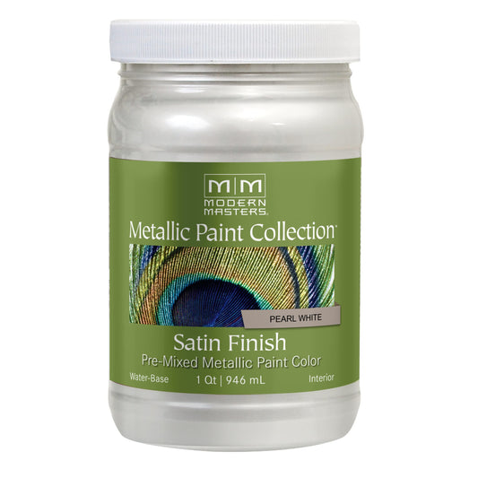 MODERN Metallic Paint Satin Pearl White Quart