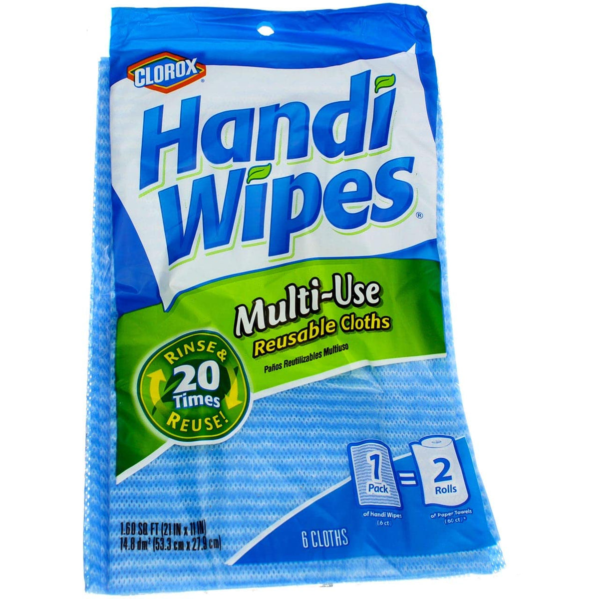 Clorox Handi Wipes Reusable Cleaning Cloths 21"x11" 6ct Pack of 4